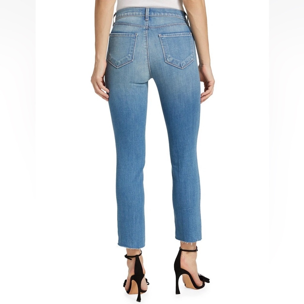 L'AGENCE Sada Slim-Leg Cropped Jean Classic Stretch in Atlantic Size 30